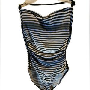 Tommy Bahama Bandeau striped Womens swim suit size 8